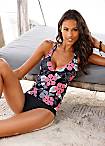 Buffalo Floral Print Tankini Top