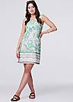 Closet V-Neck Waffle Panel Dress