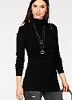 Laura Scott Long Polo Neck Jumper