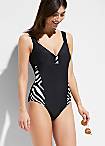 Zebra Side Panel Swimsuit