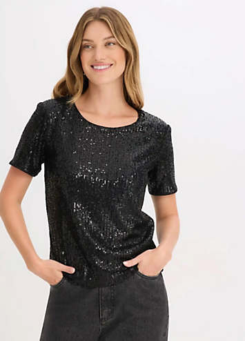 Fluted Hem Mesh Dress