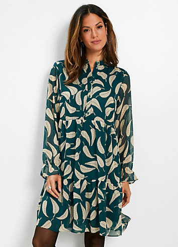Jersey Polo Neck Top