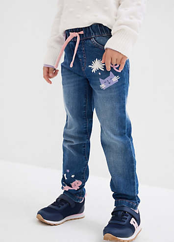 Tapered Leg Short Length Jeans