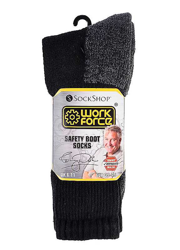 Pack of 3 Work Force Heavy Duty Safety Boots Socks Pack of 3 Work Force Heavy Duty Safety Boots Socks