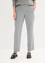 Cropped Stretch Jeans with Drawstring Detail